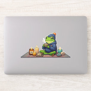 Self Care Frog Sticker