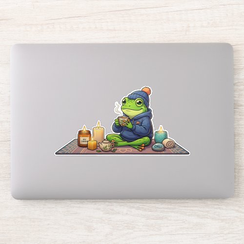 Self Care Frog Sticker