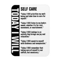 Self Care Goals Reminder Customize Magnet