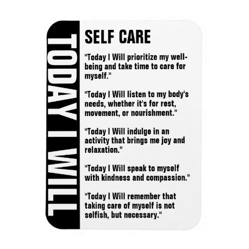 Self Care Goals Reminder Customize Magnet