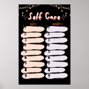 Self Care List Poster