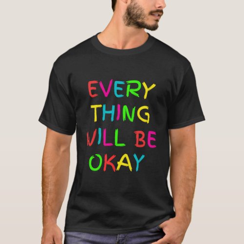 Self Care Positive Energy Rainbow Forns T_Shirt