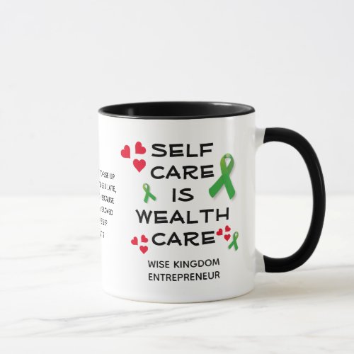 SELF CARE WEALTH CARE Christian Mug