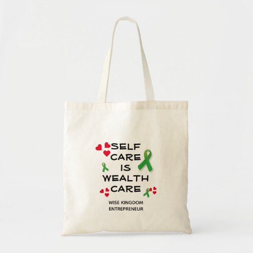 SELF CARE WEALTH CARE Christian Tote Bag
