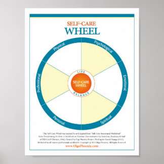 Self-Care Wheel. Create Your Own. Poster