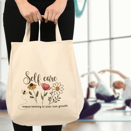 Self Care Wildflower  Tote Bag