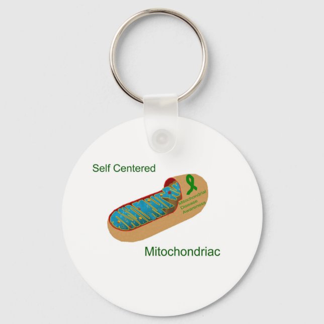 self centered mitochondriac keychain (Front)