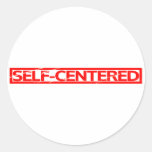 Self-centered Stamp Classic Round Sticker