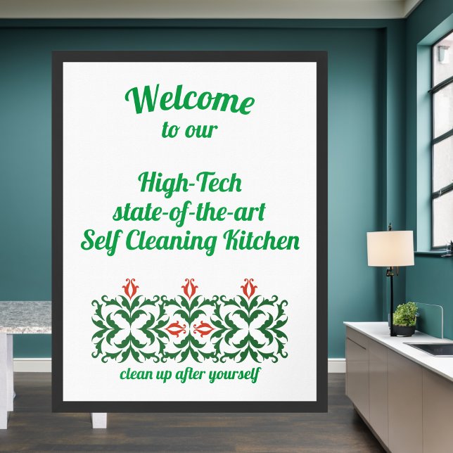 Self Cleaning Kitchen Attitude and fun Poster (Creator Uploaded)