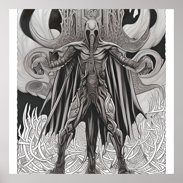 Self Coloring Dragon God Poster (Front)