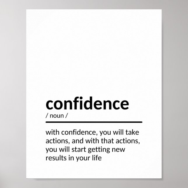 Self-Confidence Quote Poster (Front)