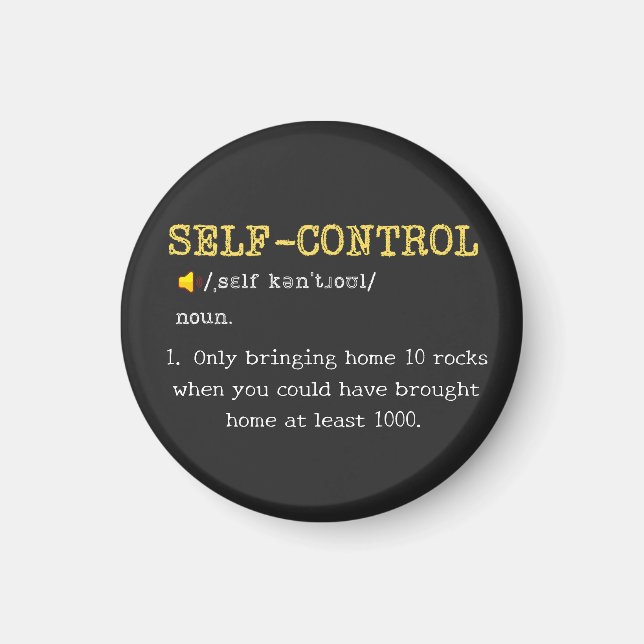 Self Control Definition Funny Personalized Magnet (Front)