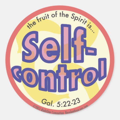 Self_Control Fruit of the Spirit Spots Sticker
