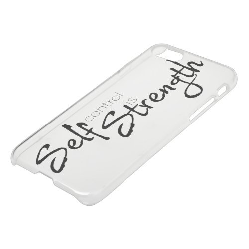 Self control is strength inspirational quote iPhone SE87 case