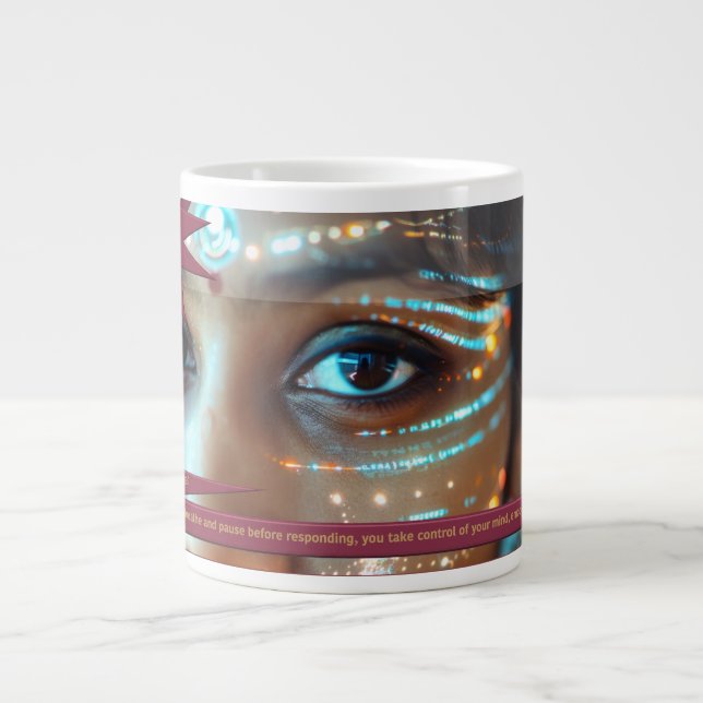 "Self-Control Is YOUR SuperPower" Giant Coffee Mug (Front)