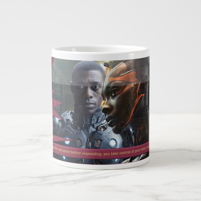 "Self-Control Is YOUR SuperPower" Giant Coffee Mug (Front)