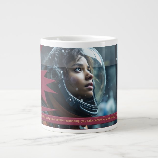 "Self-Control Is YOUR SuperPower" Giant Coffee Mug (Front)