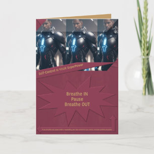 Self-Control Is YOUR SuperPower Letterpress Thank You Card