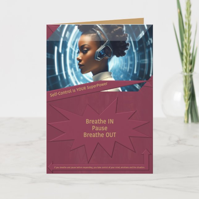 Self-Control Is YOUR SuperPower Thank You Card (Front)