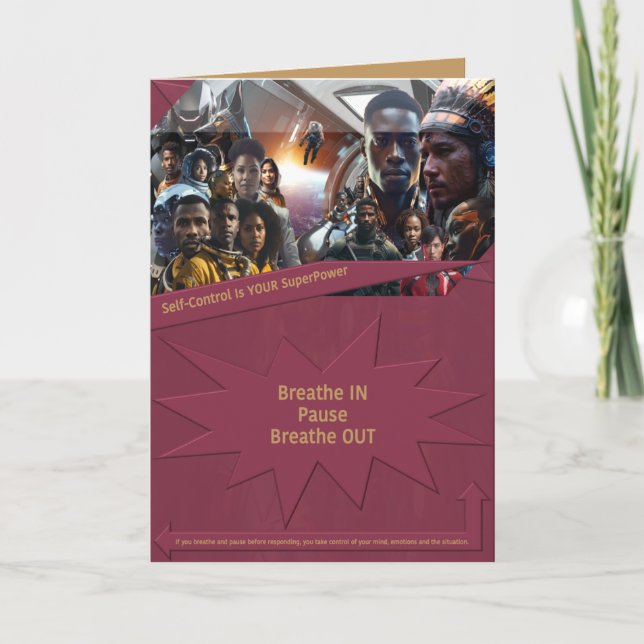 Self-Control Is YOUR SuperPower Thank You Card (Front)