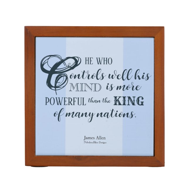 Self Control - James Allen Desk Organizer (Front)