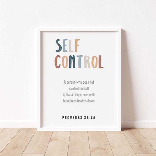 Self control the fruit of the spirit poster
