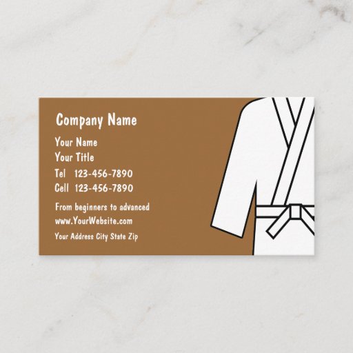 Customizable Self Defense Business Cards
