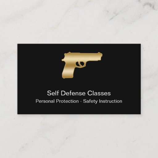 Customizable Self Defense Business Cards