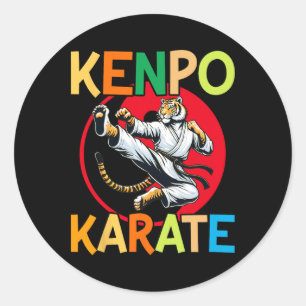 Self Defense Kenpo Karate Martial Arts  Classic Round Sticker