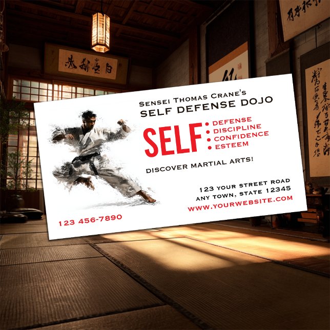 Self Defense School Business Card (Creator Uploaded)