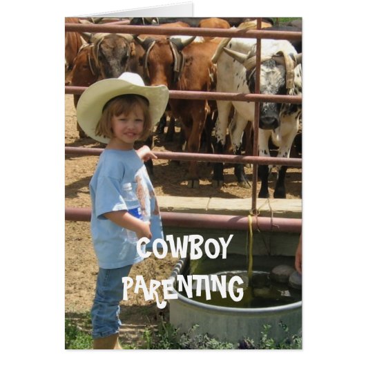 Self Defense Western Style - Cowboy Parenting Cards (Front)