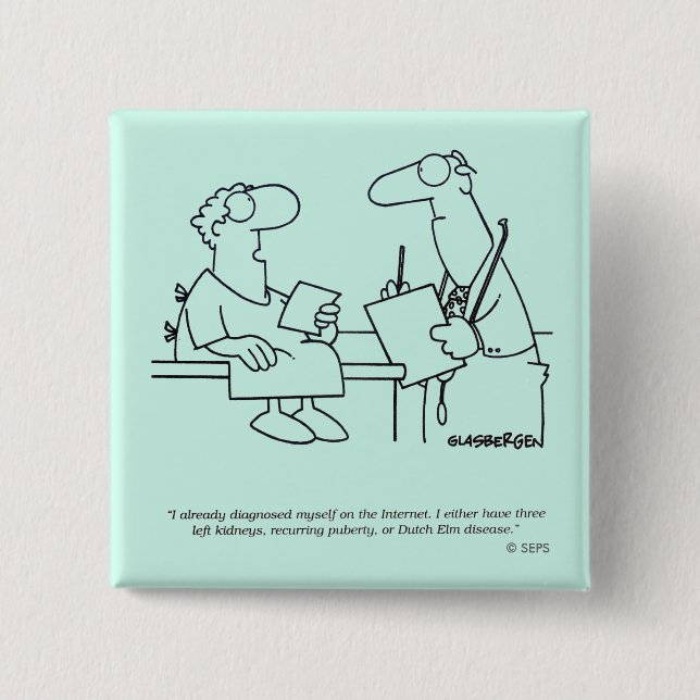 Self-Diagnosis Pinback Button (Front)