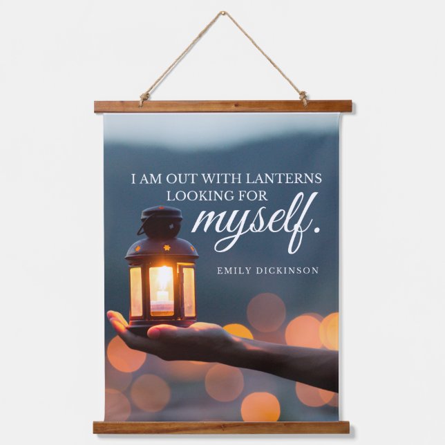Self-Discovery Inspirational Quote Hanging Tapestry (Front)