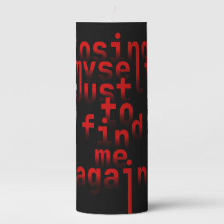 Self Discovery Quote Typography Design Pillar Candle