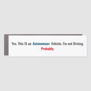 Self-Driving Car Car Magnet