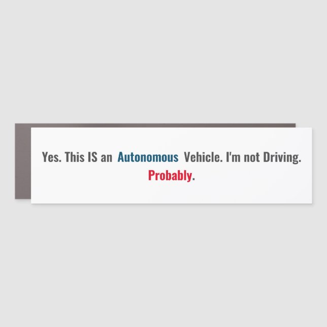 Self-Driving Car Magnet (Front)