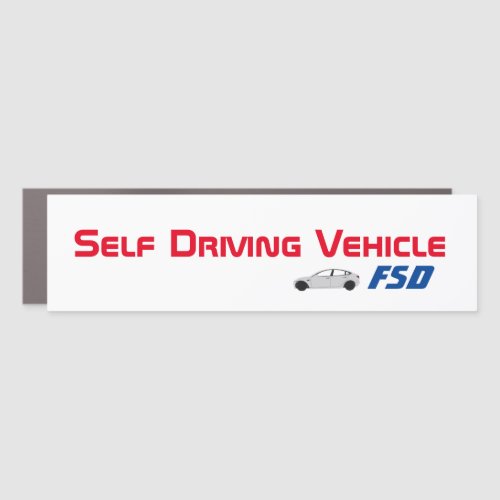 Self Driving Vehicle Bumper Sticker Car Magnet