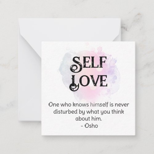  Self Esteem AP62 Love Yourself Flat Note Card