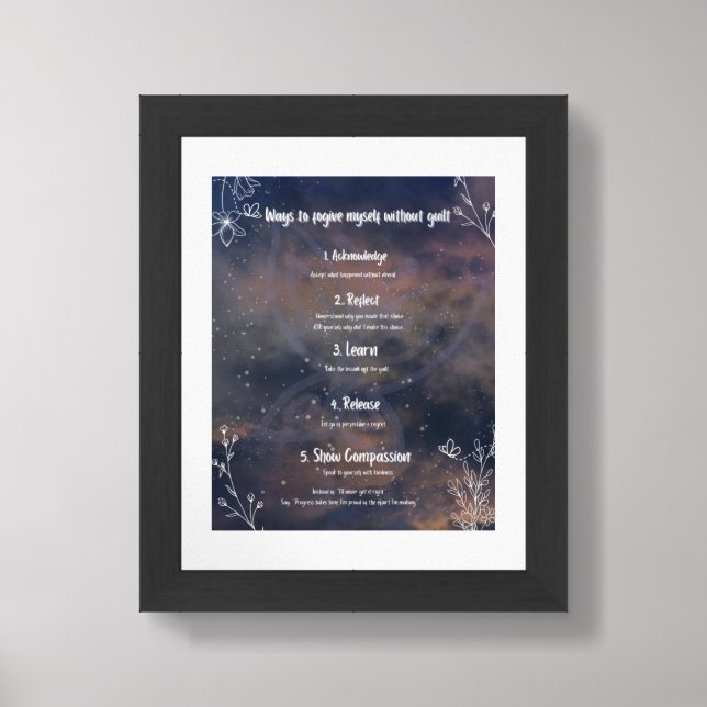 Self Forgiveness Help Poster  (Framed Front)