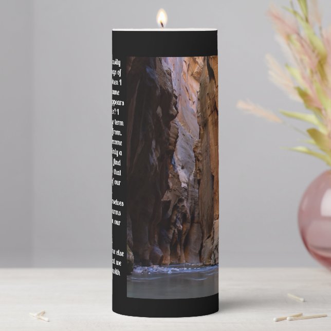 Self Forgiveness Inspirational Pillar Candle (In Situ)