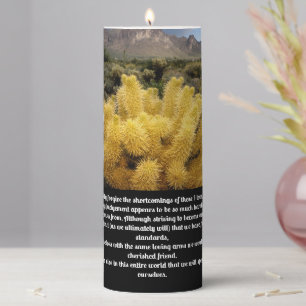 Self Forgiveness Inspirational Pillar Candle