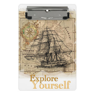Self Improvement Quote Modern Elegant Template Top Mini Clipboard