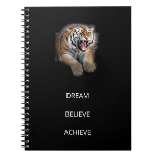Self Improvement Success Modern Elegant Tiger Cool Notebook