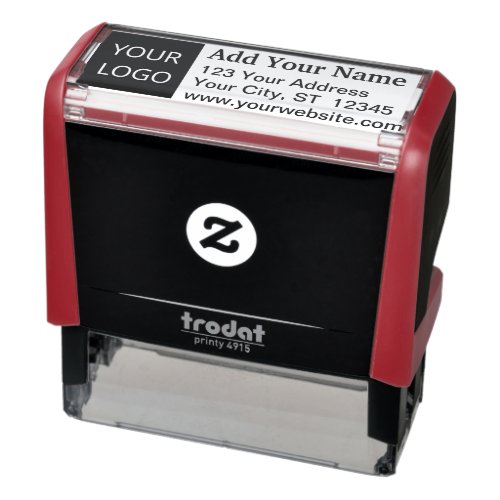 Self Inking Address Stamp for Business With Logo