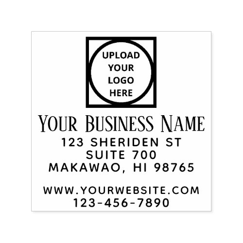 Self Inking Business Address Stamper With Logo Self_inking Stamp