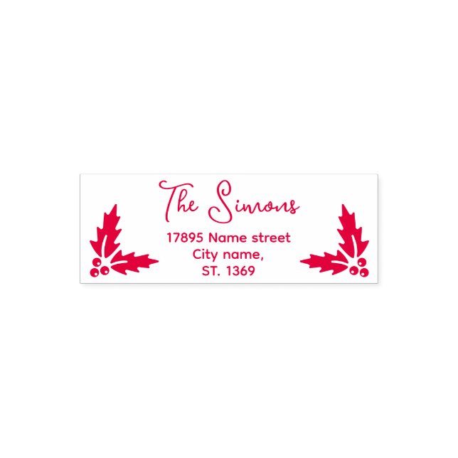 Self Inking Christmas Return Address Stamp (Design)