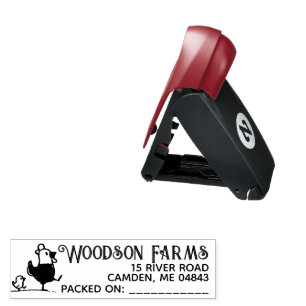 SELF-INKING FAST POCKET STAMP Egg Carton & Poultry