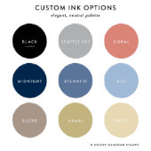 Self Inking Return Address Stamp "Elegant" (Ink colors)