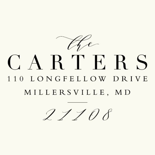 Self Inking Return Address Stamp "Elegant" (Stamp detail)