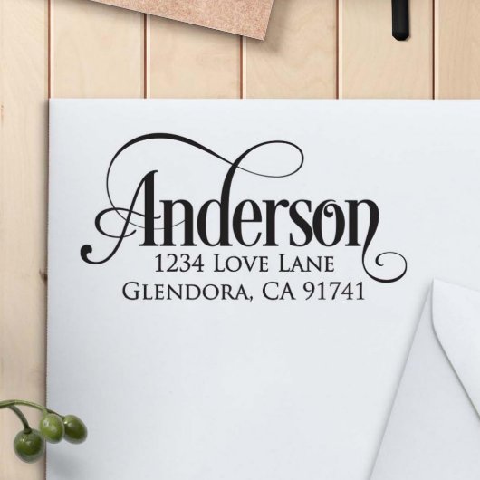 Self Inking Return Address Stamp | Script (Front)